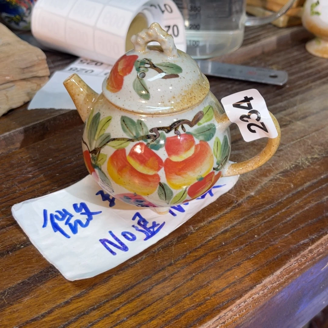 薇***恩壶素浅陶瓷手工手绘