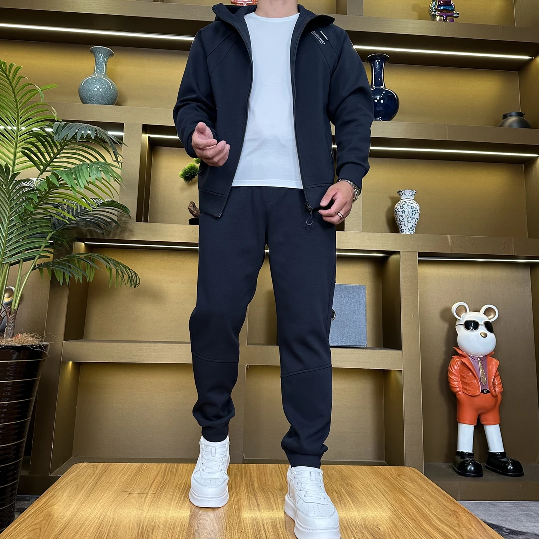 秋冬新款男士舒适百搭休闲带帽运动套装25226