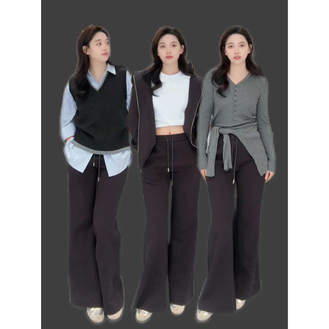 易缔媤微喇抽绳卫裤D13106A3010