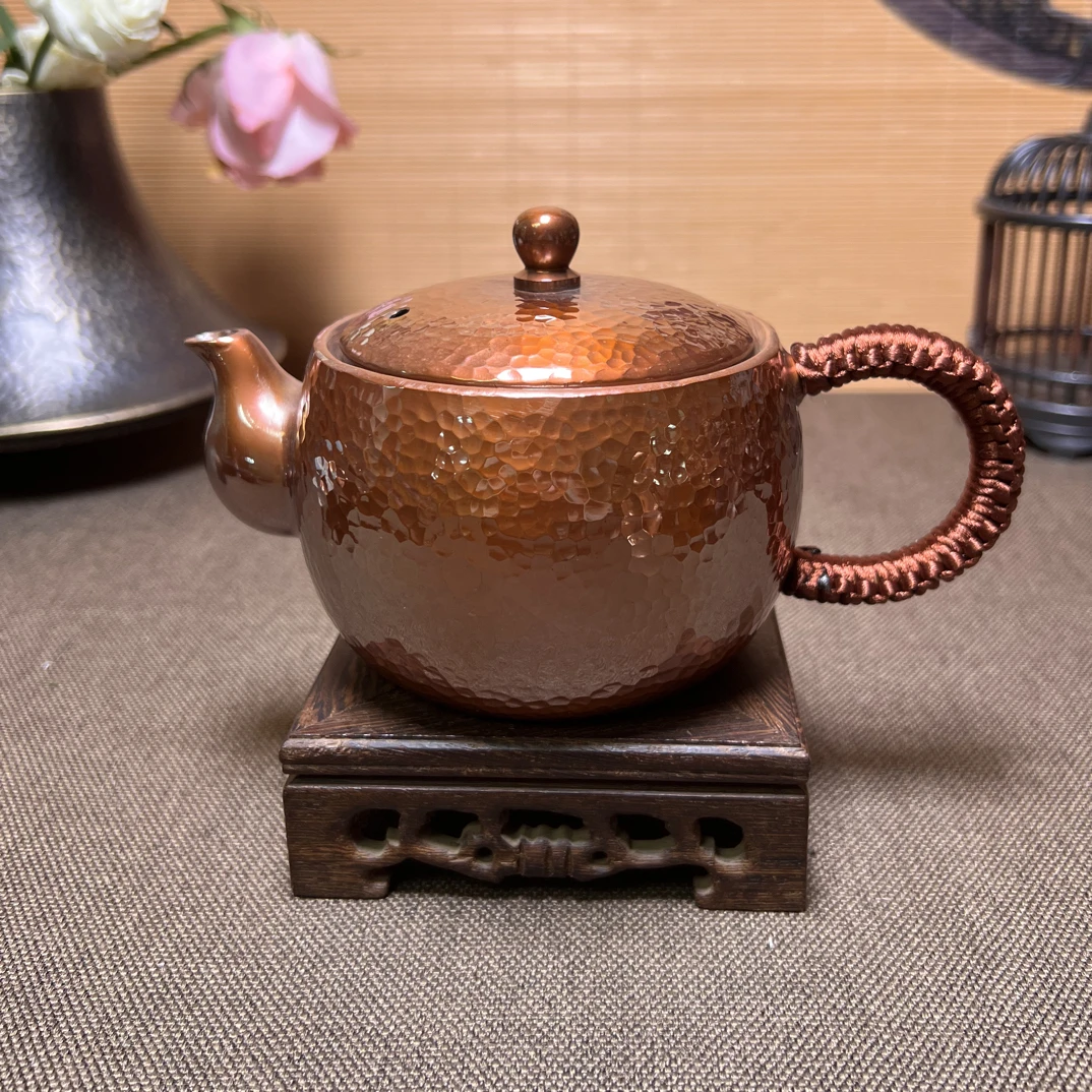 铜壶紫铜壶泡茶壶煮水壶500毫升烤色款富茶壶