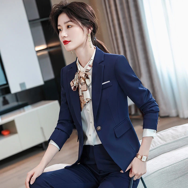 职业装西装套装女裤子两件套时尚气质正装秋冬洋气西服外套工作服