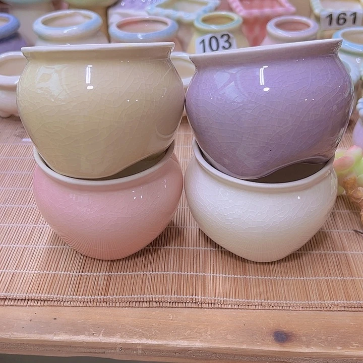 红陶陶瓷花盆当场满12包邮