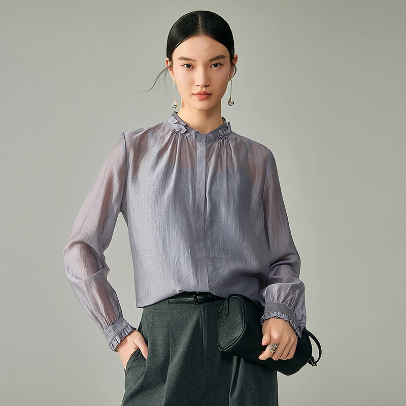 【小七专属】MOFAN摩凡秋新款巴黎灰衬衫MKC473