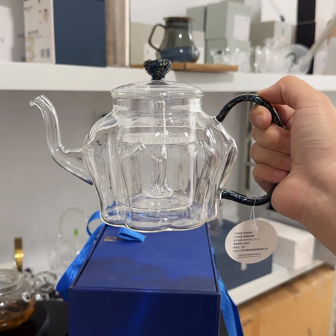 890彩金把手青莲侧把茶壶