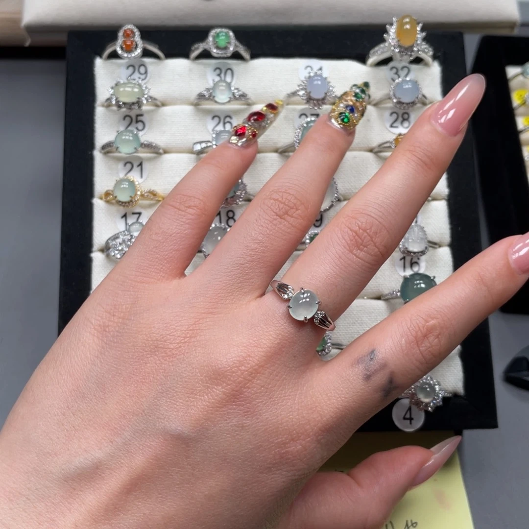 翡翠银S925镶嵌戒指999993710