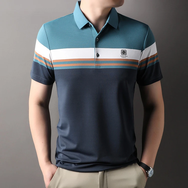 POLO衫男短袖2025夏季新款免烫抗皱爆款商务休闲无痕宝爸装网红