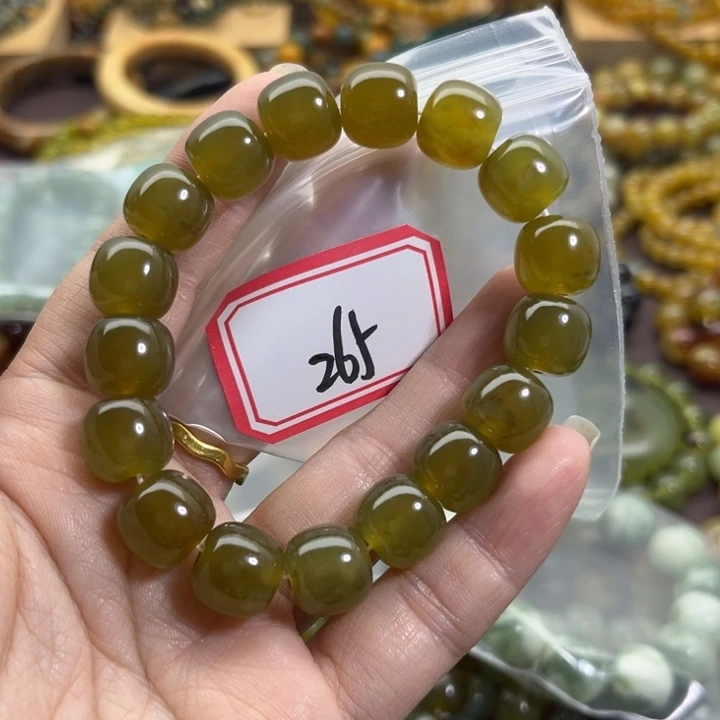 潜***子未镶嵌蛇纹石玉手链