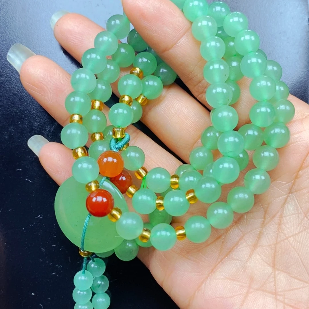 石英质玉（黄龙玉）未镶嵌项链