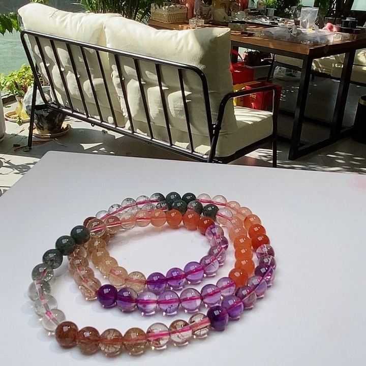 水晶手链未镶嵌渐变色