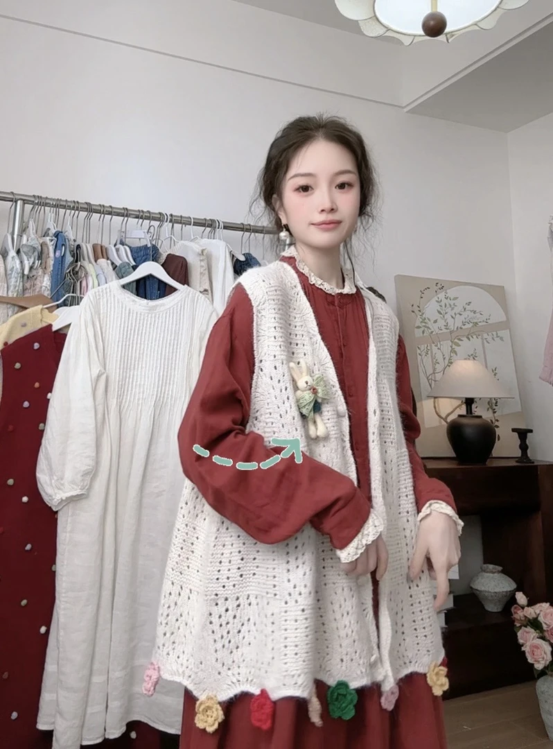 【马甲上的兔子】森系百搭衬衫