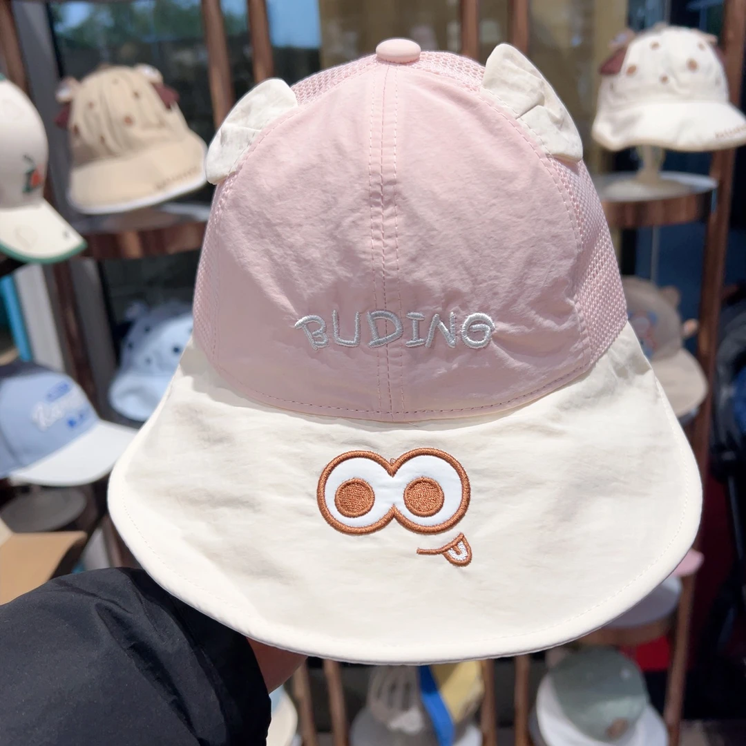 哆啦布丁卡通大檐圆顶帽子男童盆帽婴儿婴幼儿女宝渔夫帽62412