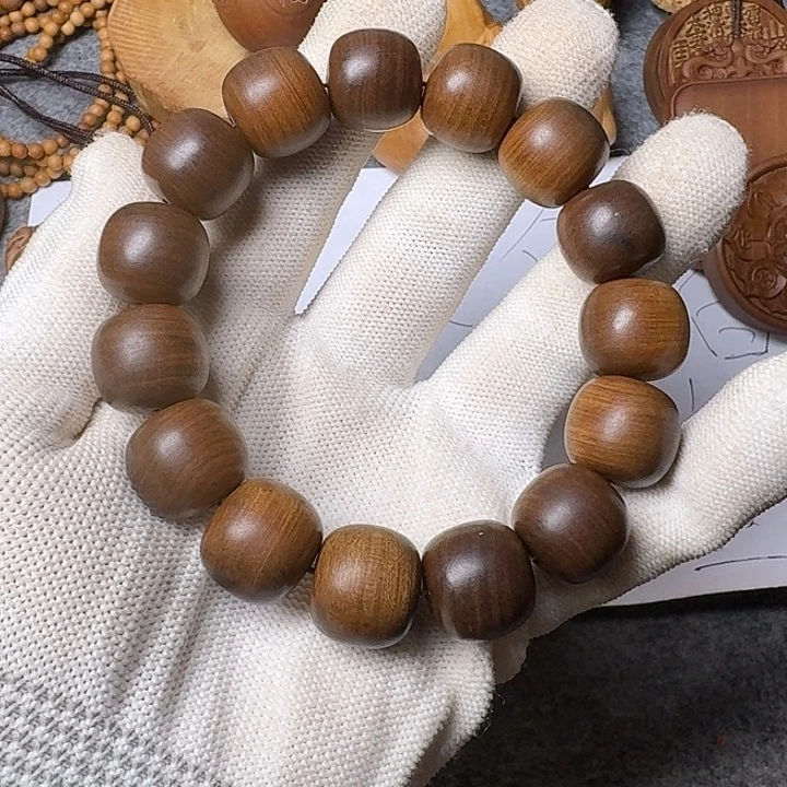 手串/手链檀香木老山檀香黑肉虎纹15/16沉水檀香王