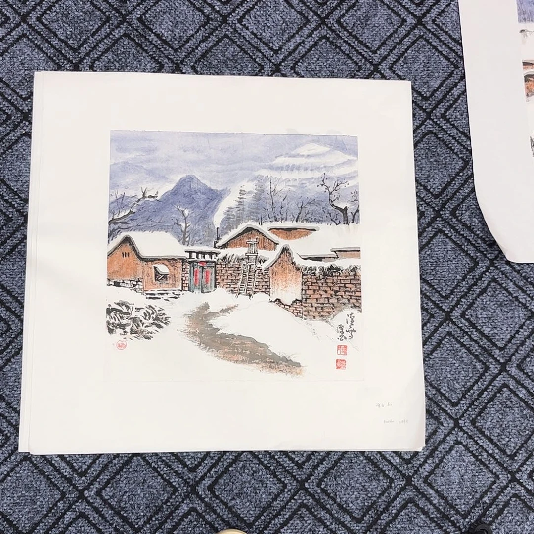用***3国画谭白老师40.40山水奇
