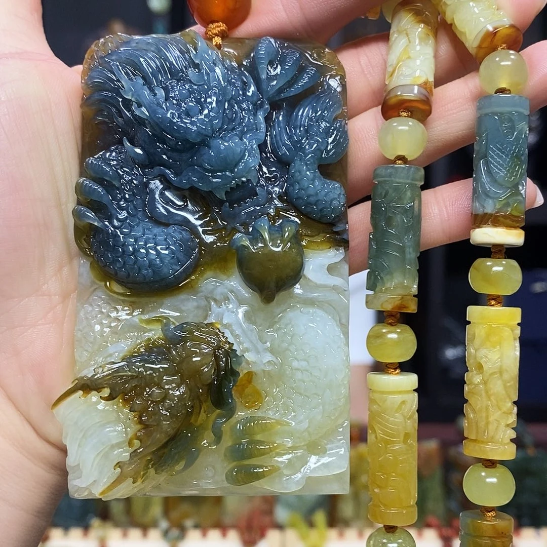 未镶嵌岫玉挂件吊坠