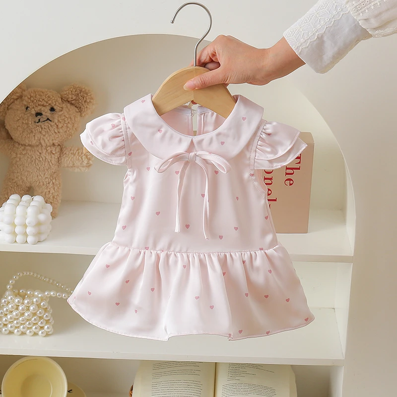 HD薄款婴儿包屁衣裙子洋气公主三角哈衣甜妹爱心包屁裙ZPX5303