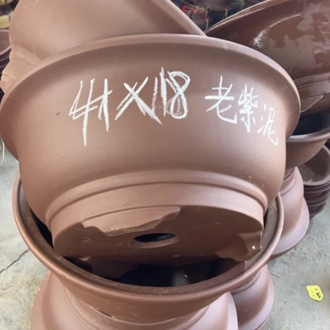 紫砂花盆紫砂处理4个