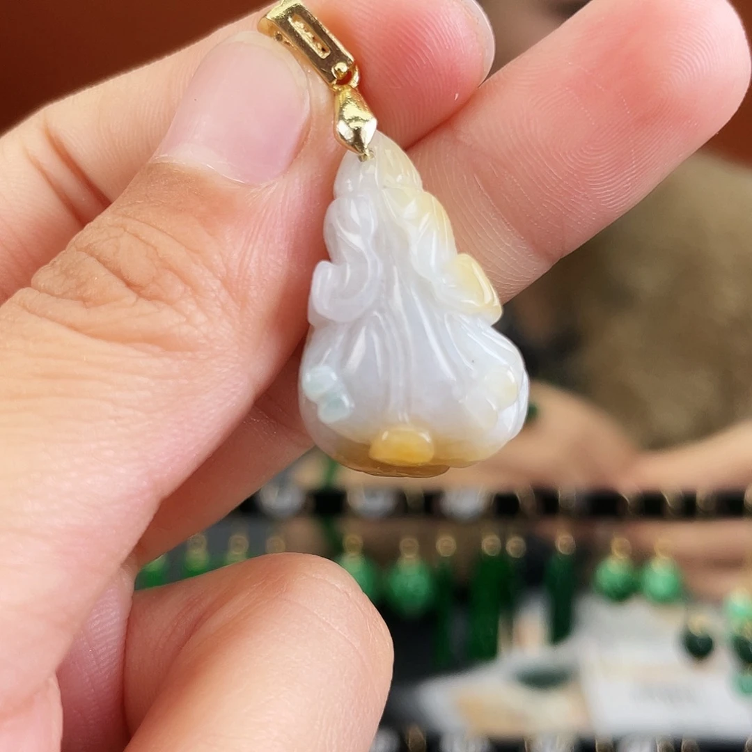 翡翠未镶嵌耳饰饰品