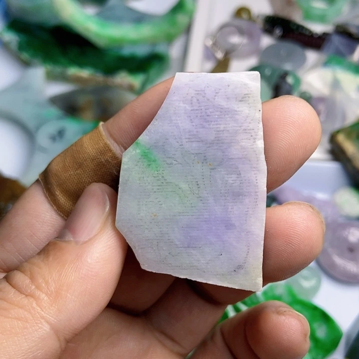 翡翠散珠天然翡翠A货挂件