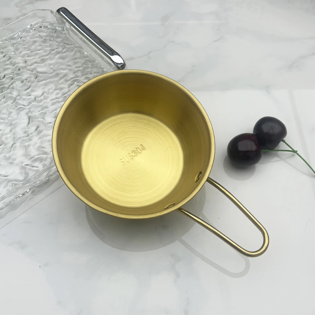 韩式不锈钢金色米酒碗泡面碗水果沙拉碗