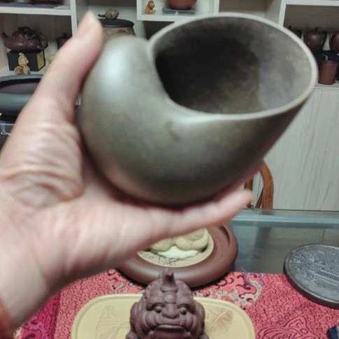 茶杯紫砂小*杨海螺杯150cc全工制作