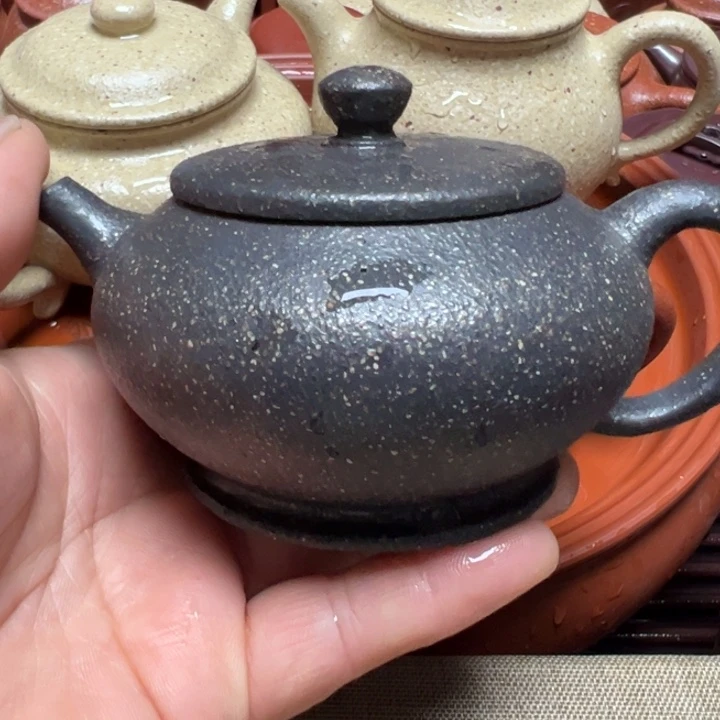 紫砂茶壶宜兴原矿鲨皮青