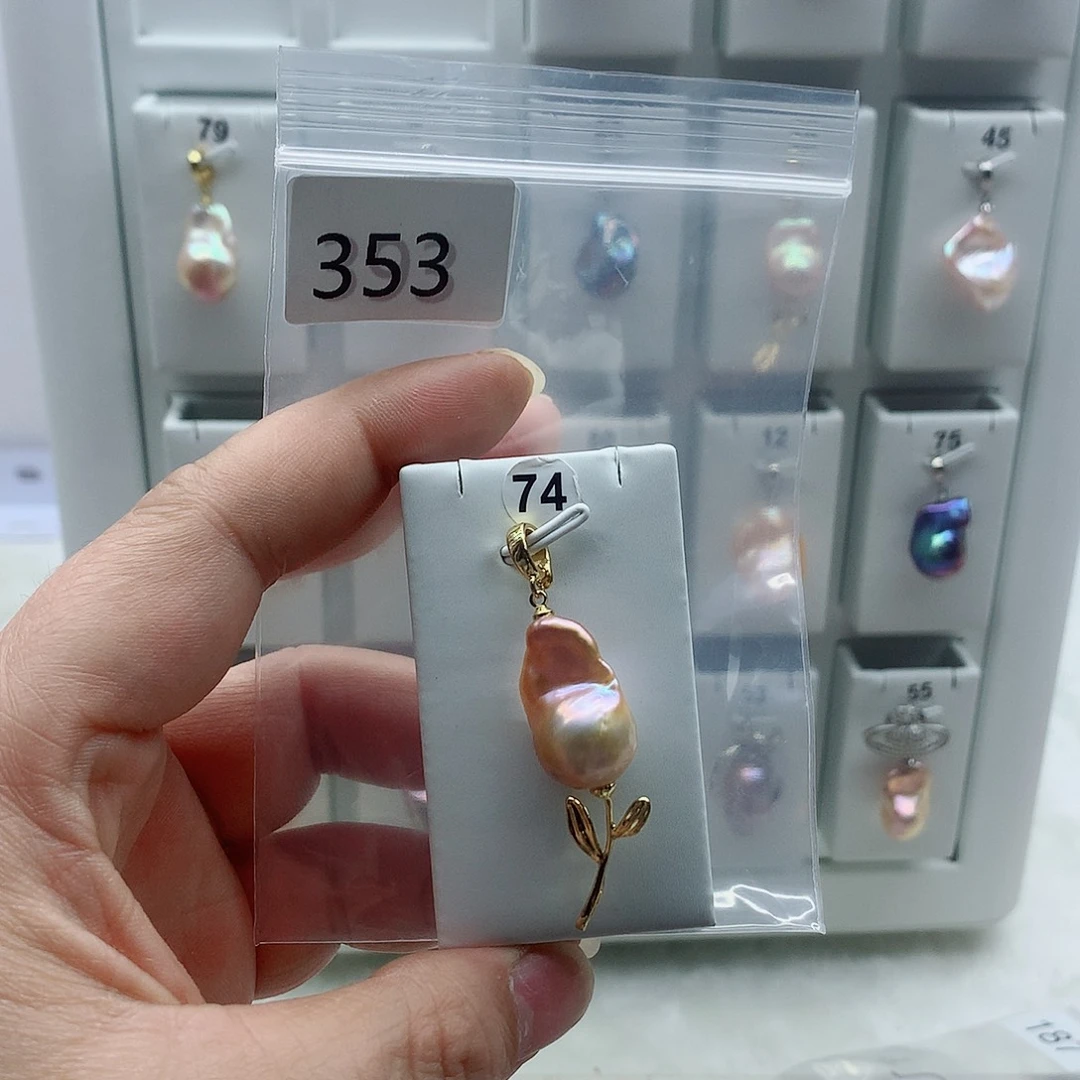 吊坠(不含链)淡水珍珠合金