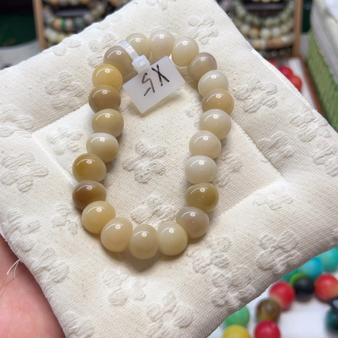手串菩提根/象牙果卡14蒜瓣玉化瑕疵