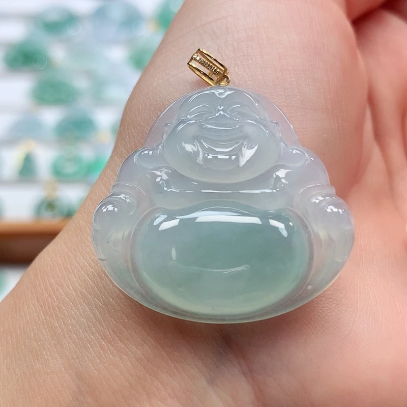 【闪购商品】吊坠(赠链)18K金镶嵌翡翠