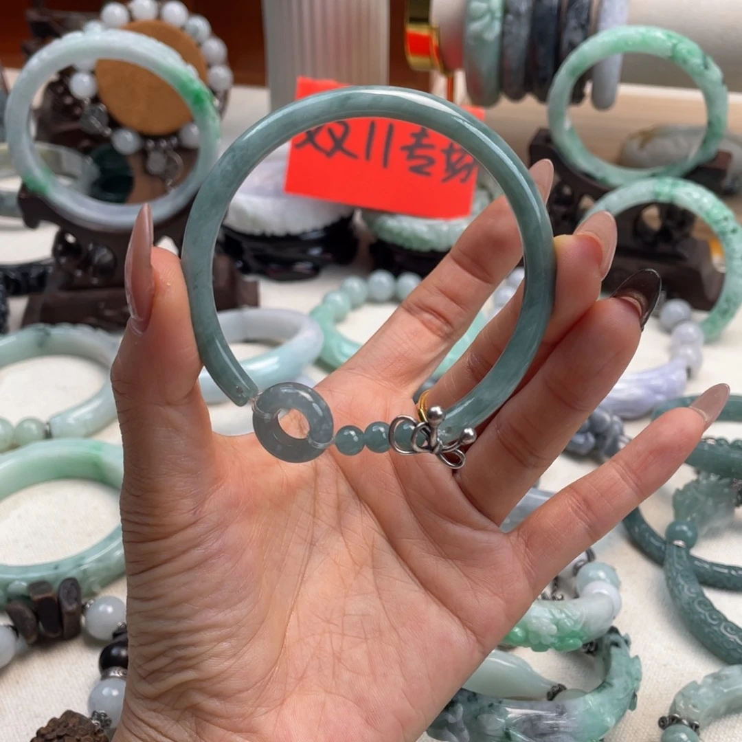 翡翠未镶嵌手链58到60