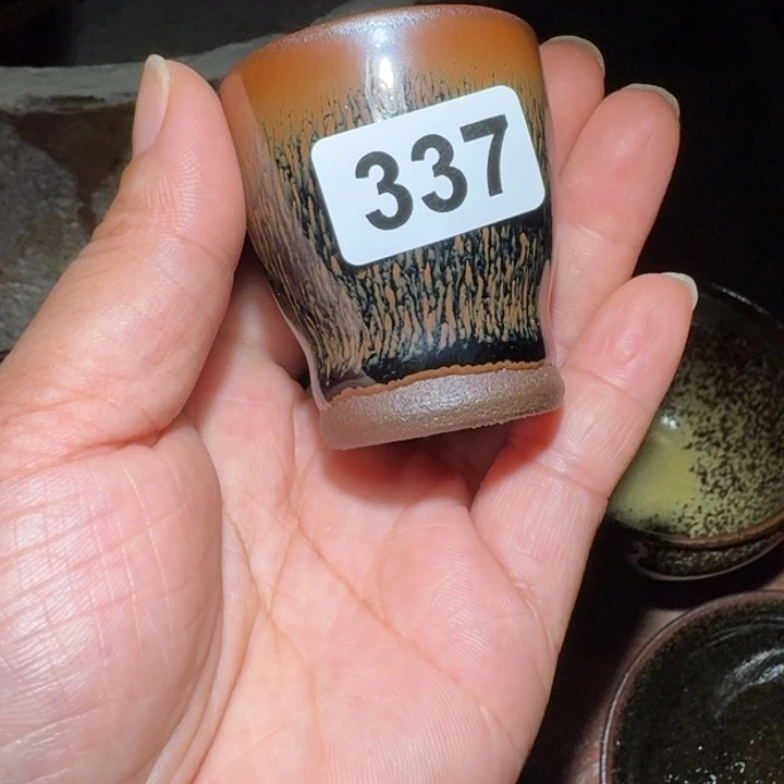 欧***塔小雨茶盏，手工柴烧