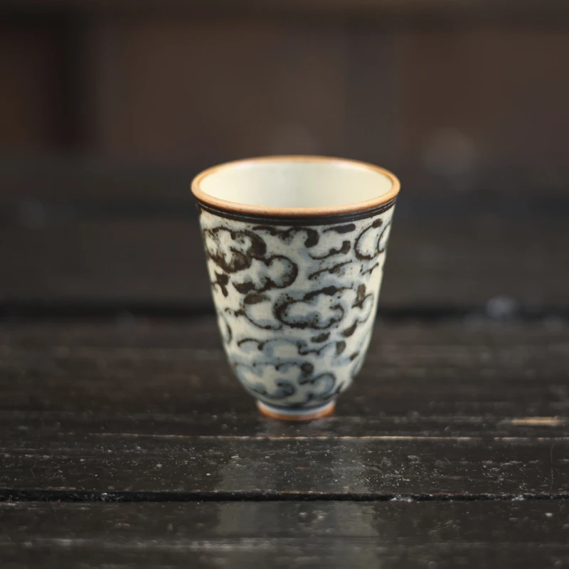 【慕白茶集】祥云闻香杯,满容40ml（朴杯瑕0295）