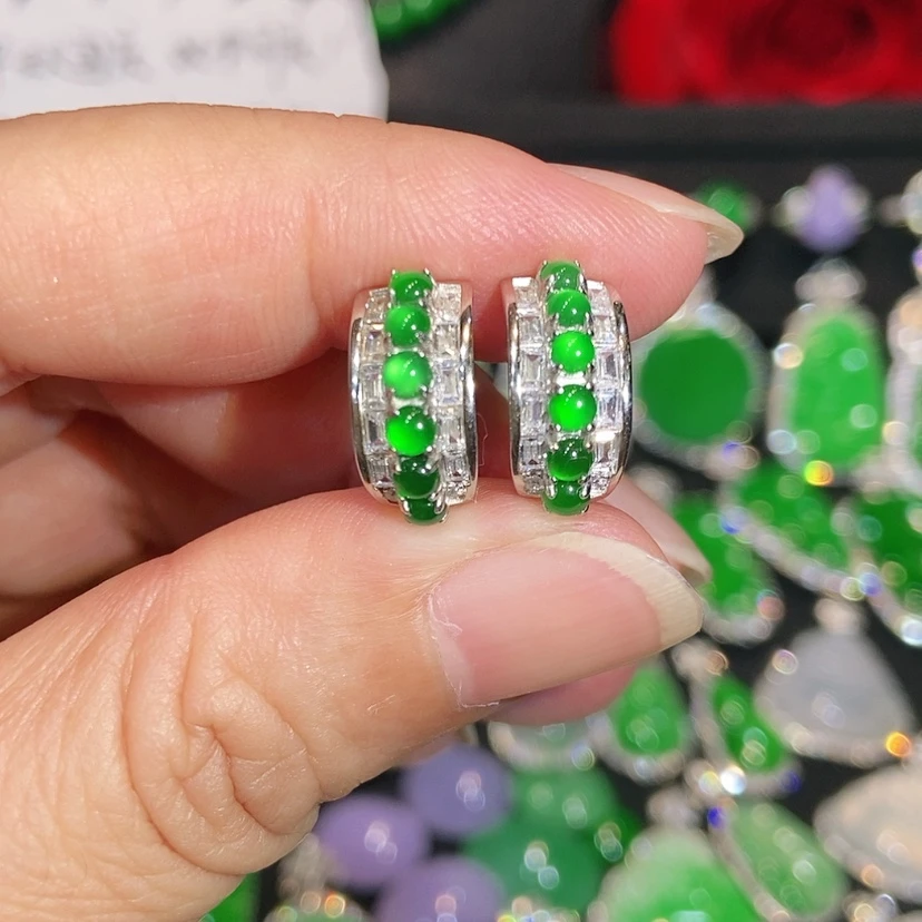【闪购商品】未镶嵌翡翠耳饰天然翡翠