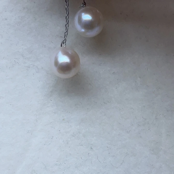 银S925镶嵌耳饰淡水珍珠