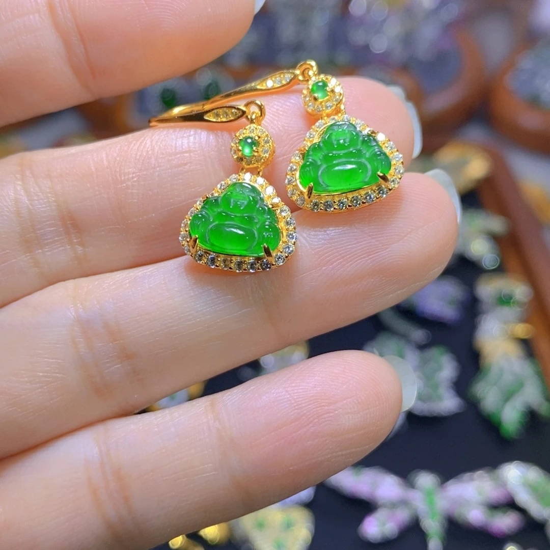 翡翠颈饰银S925镶嵌天然翡翠