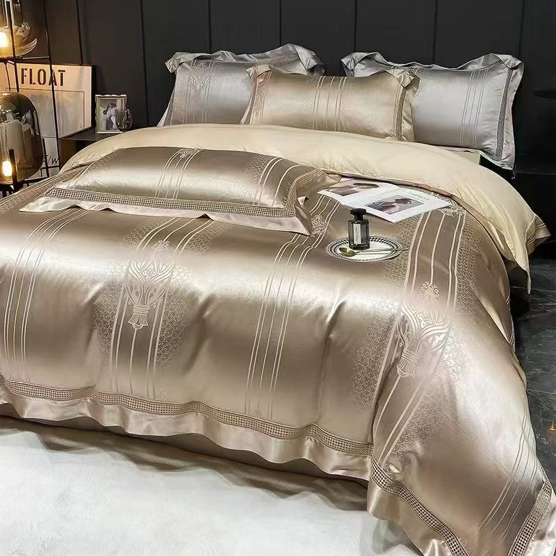 【刘总轻奢】色织贡缎高奢四件套-艾诺经典-黑金礼盒系列