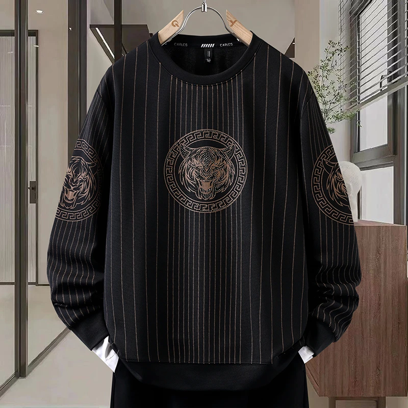 【高品质】秋冬新款百搭时尚潮流休闲圆领卫衣男WY2307