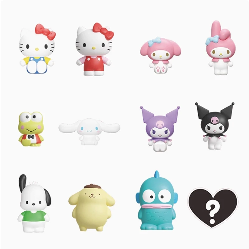 正版简动文创三丽鸥基础萌粒米粒公仔迷你可爱手办摆件潮玩扭蛋