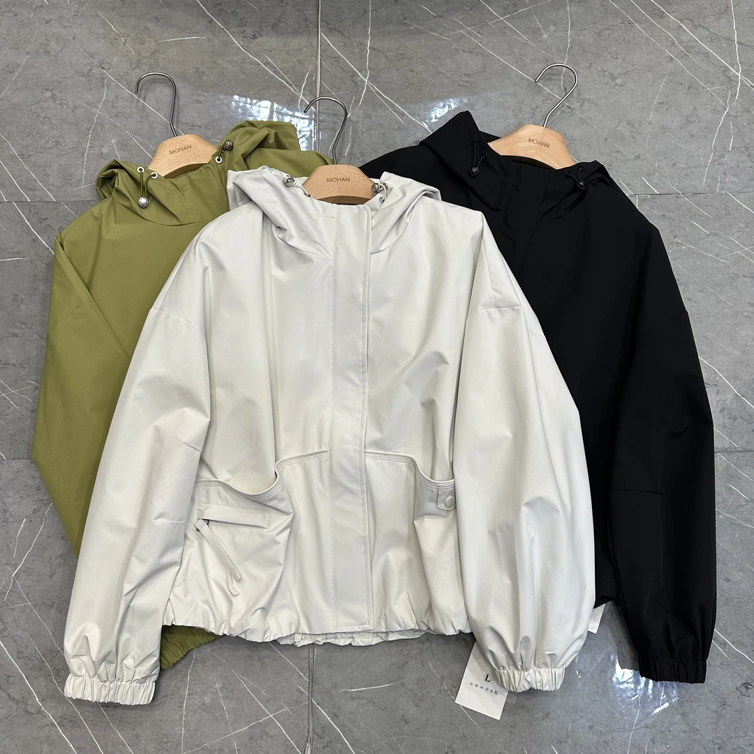 【墨涵精选】早春新款连帽宽松休闲百搭外套1166