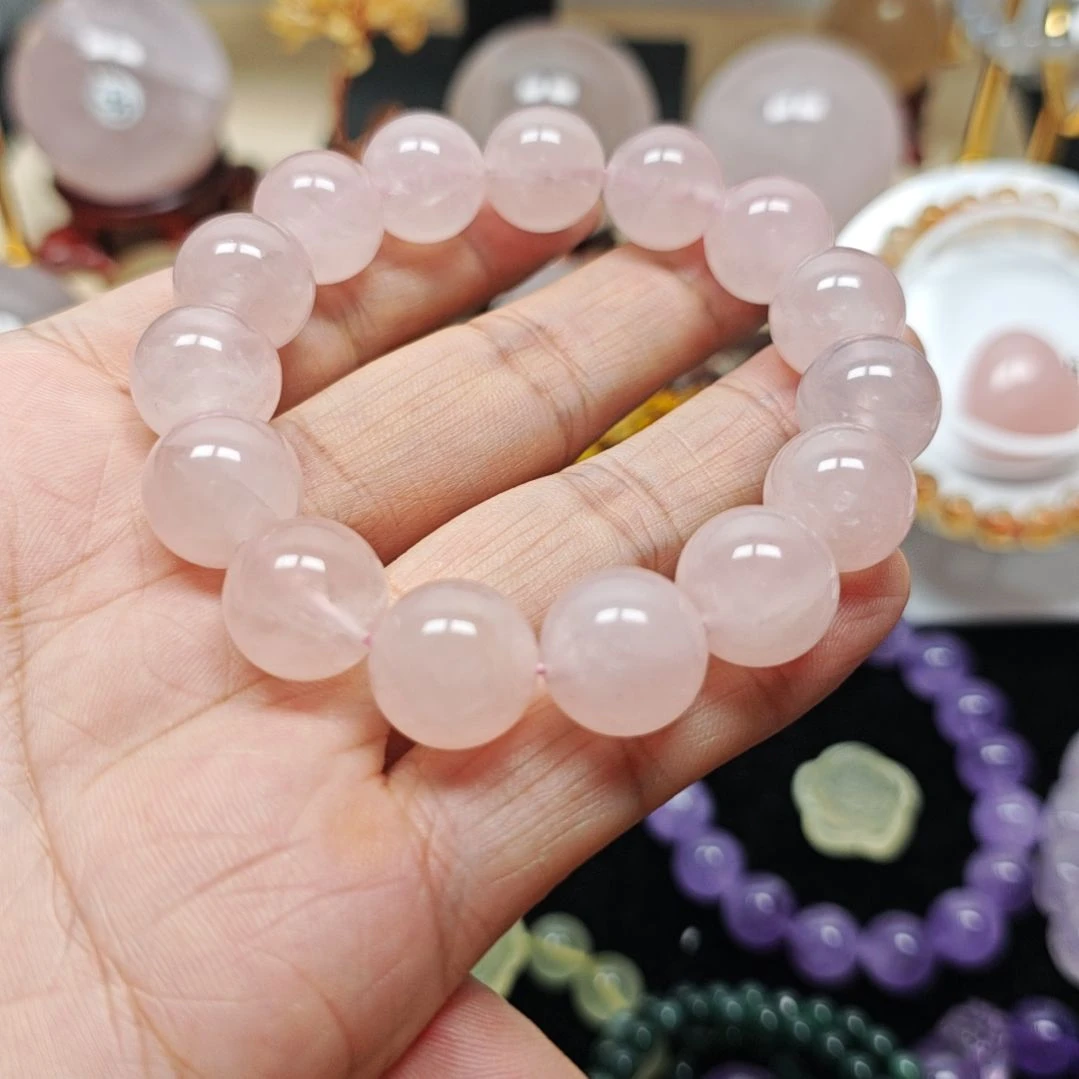 水晶手链未镶嵌粉晶手链