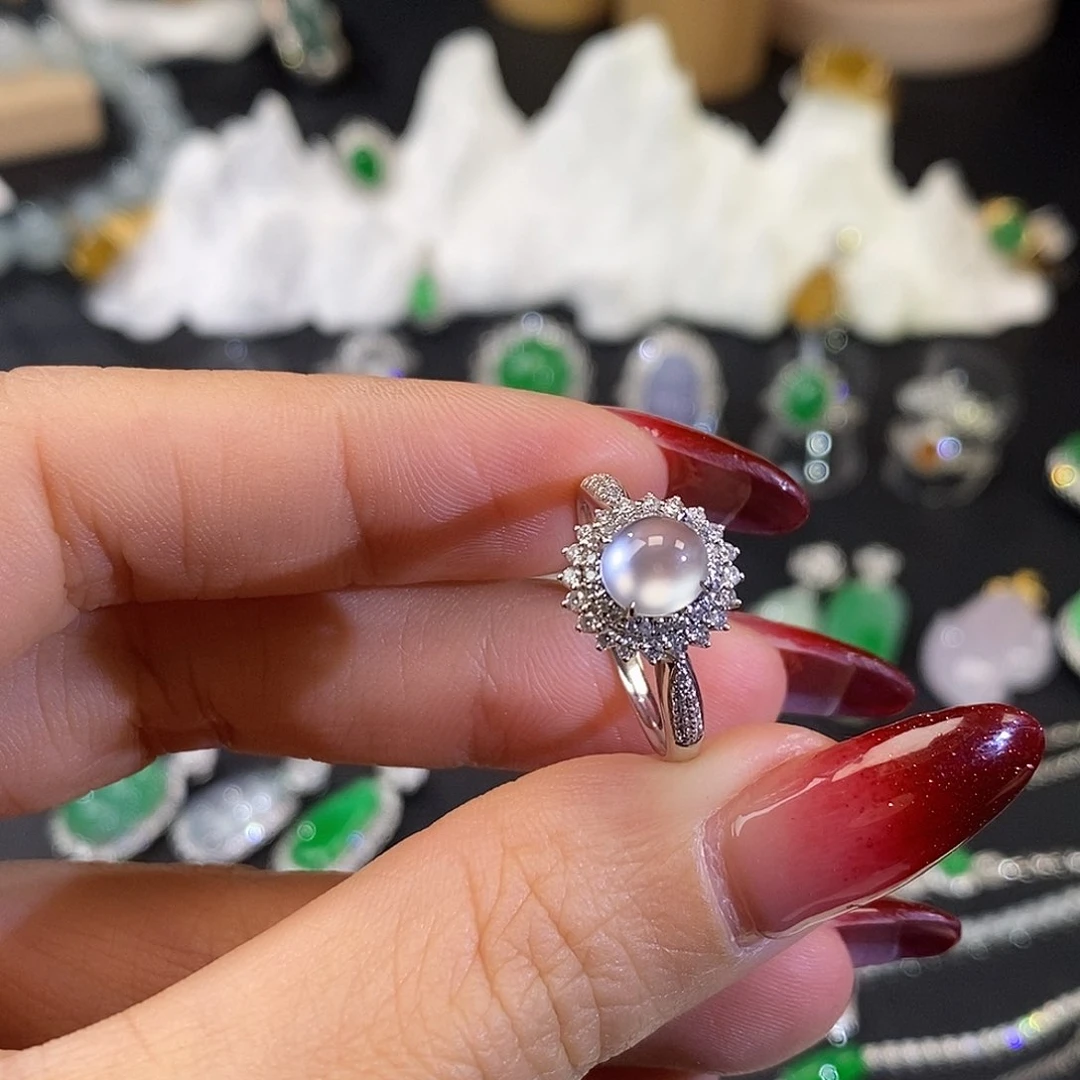 翡翠吊坠(不含链)18K金镶嵌戒指