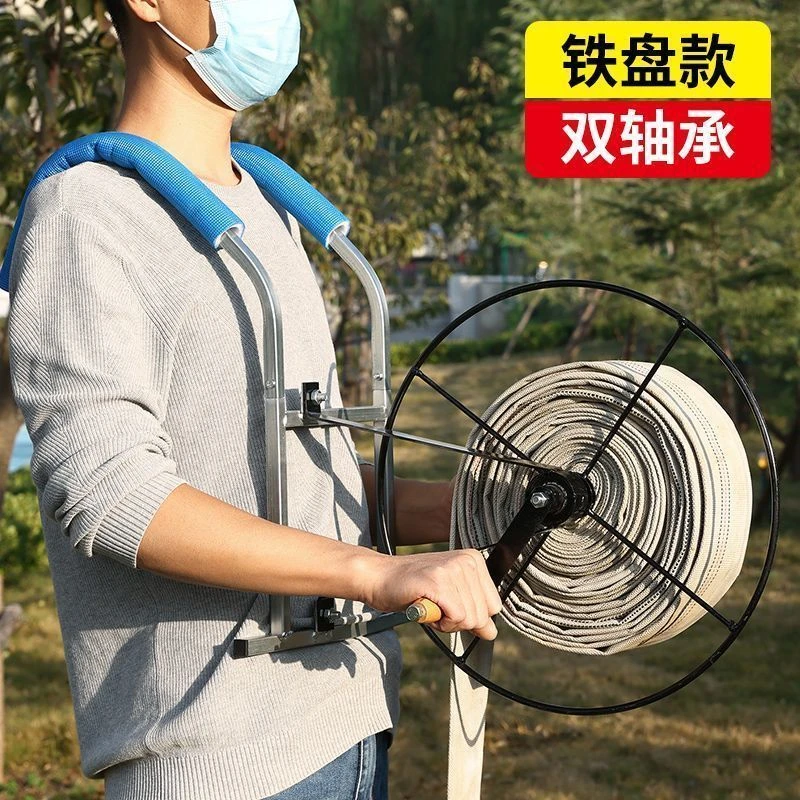 新款高效双轴承水带收卷器轻松一握收1/8寸水管卷水管盘管器农用