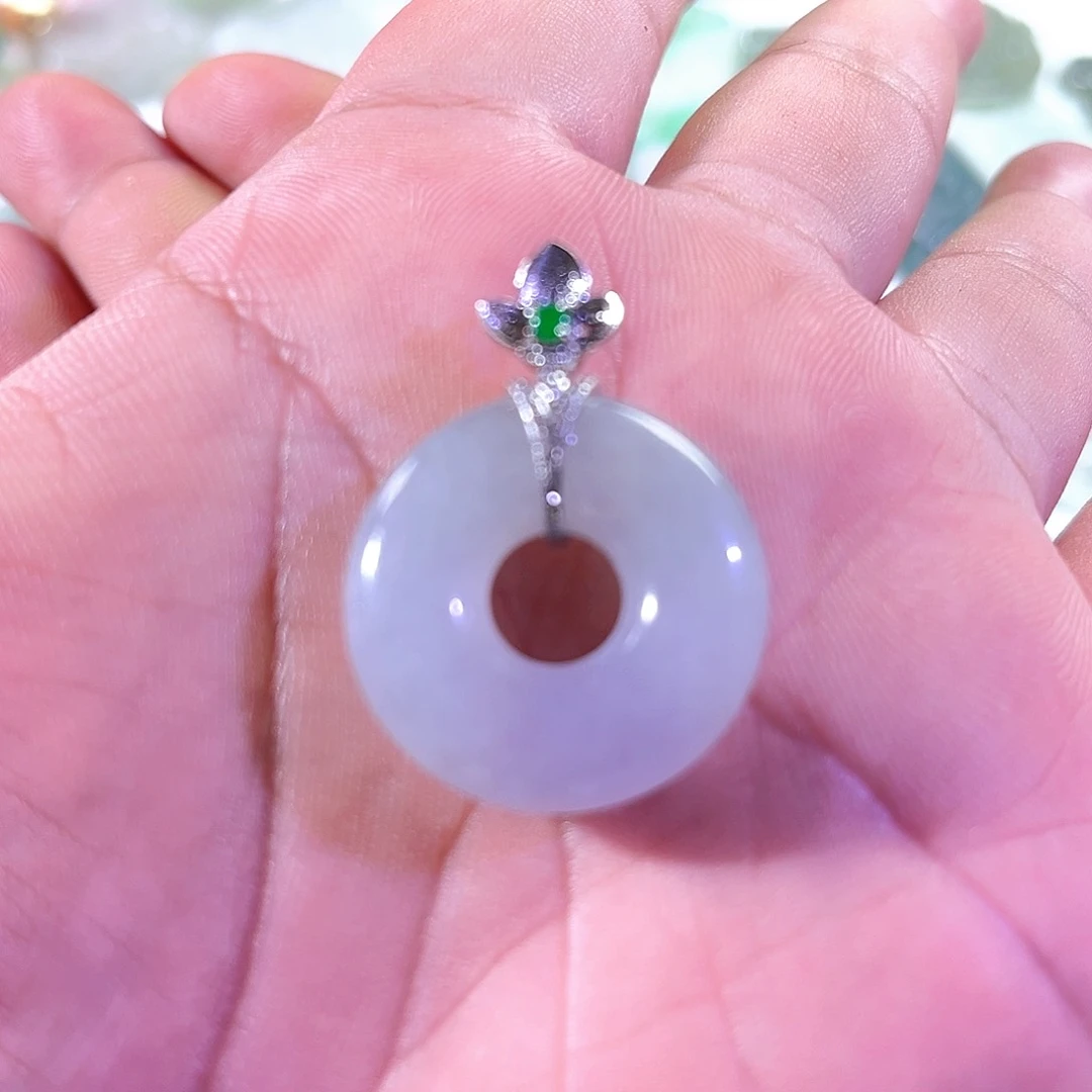 【闪购商品】翡翠18K金镶嵌颈饰凌**姑翡翠