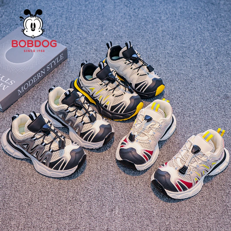 Bobdog巴布豆2025秋季新款潮童儿童运动鞋休闲鞋透气防脏耐磨