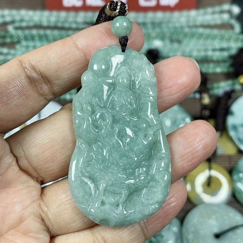 【闪购商品】翡翠颈饰未镶嵌玉吊坠翡翠玉随性御龙悟道