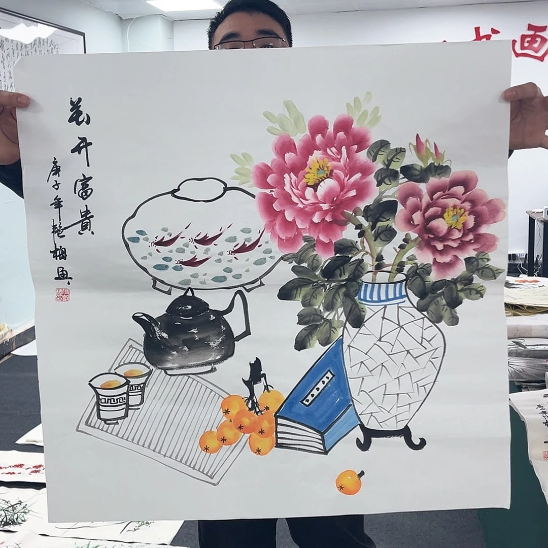 国画国画纯手工作品
