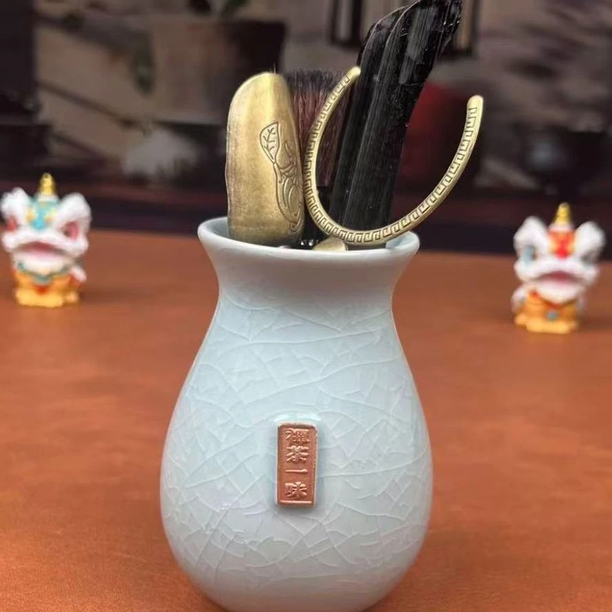 哥窑蓝禅茶一味-六君子  功夫茶具           828      （直播）