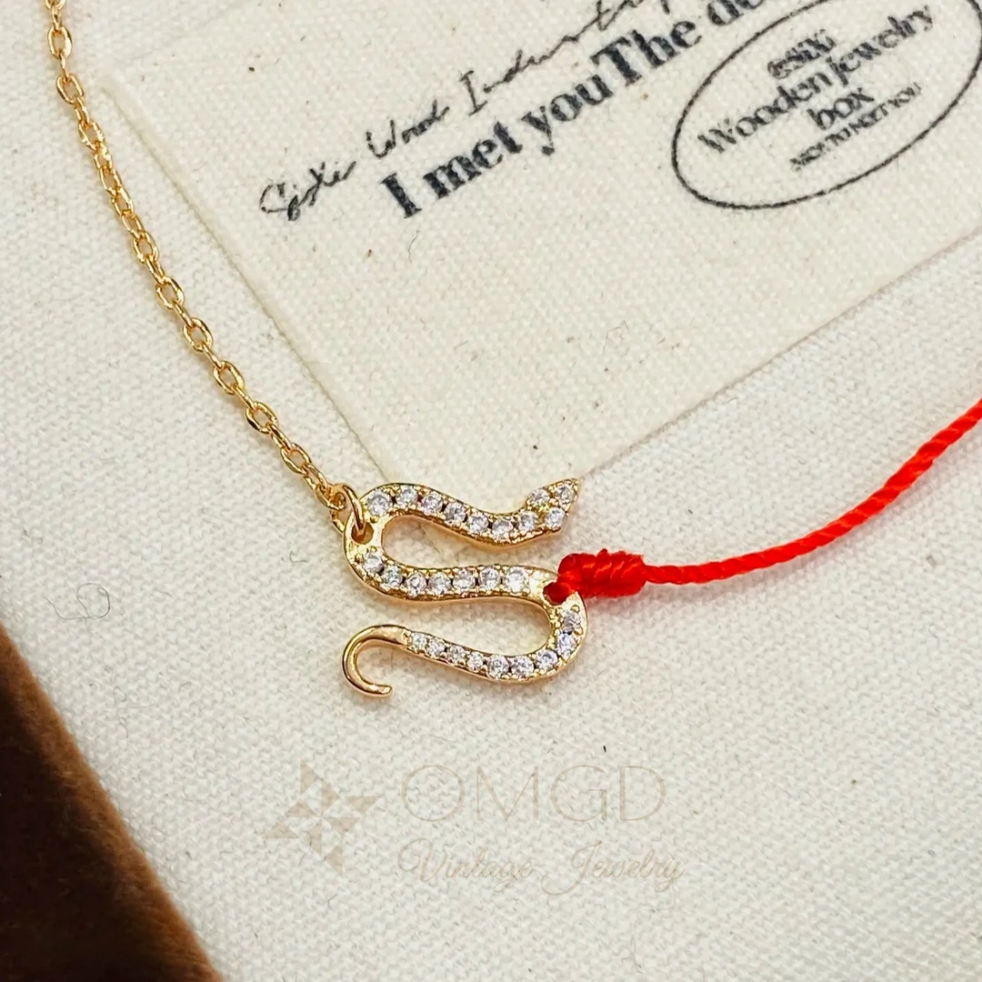 铜合金合成锆石手链 【A5024-1】经典百搭时尚红绳-HS2