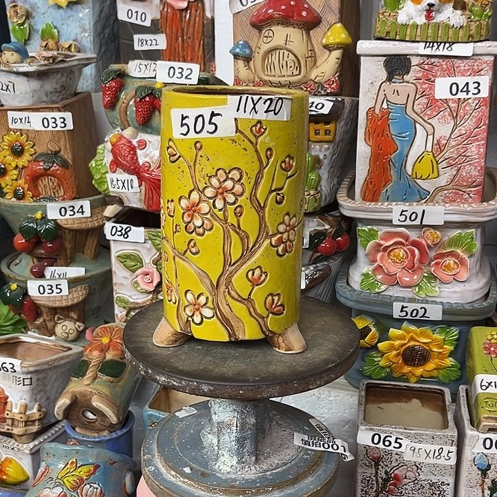 粗陶材质多肉花盆