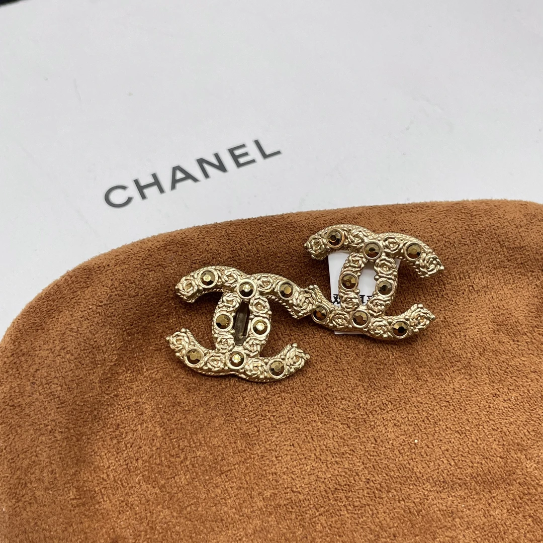 95新 Chanel/香奈儿 香奈儿双c密镶耳夹/x06250