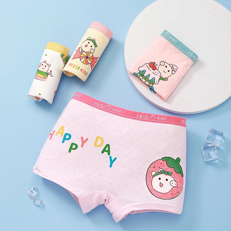 Chic kenny卡通排湿吸汗吸汗简约女内裤四角平角裤中大童学生